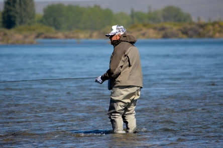 Fishing the riffles Fishing the riffles